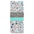 Coupon de tissu fleuri - 45x55 cm - Blanc