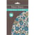 Coupon de tissu fleuri - 45x55 cm - Bleu et vert