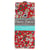 Coupon de tissu fleuri - 45x55 cm - Rouge