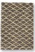 Coupon tissu - 45 x 55 cm - jap vagues marine - fond ecru