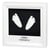 Baby art - Cadre moulage "My little steps" blanc et noir 