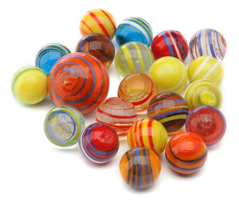 Lot De 20 Billes + 1 Calot éclair - Pour Jeu En Famille - Réservé à Un Usage Familial - Billes Classiques - 5