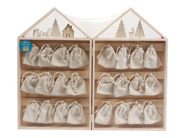 Calendrier De L Avent 2023 Cultura Boîte À Pochons / Calendrier De L'avent « Noël Fait Maison » Créalia 48,5 X  4 X 30 Cm - Supports Bois | Cultura