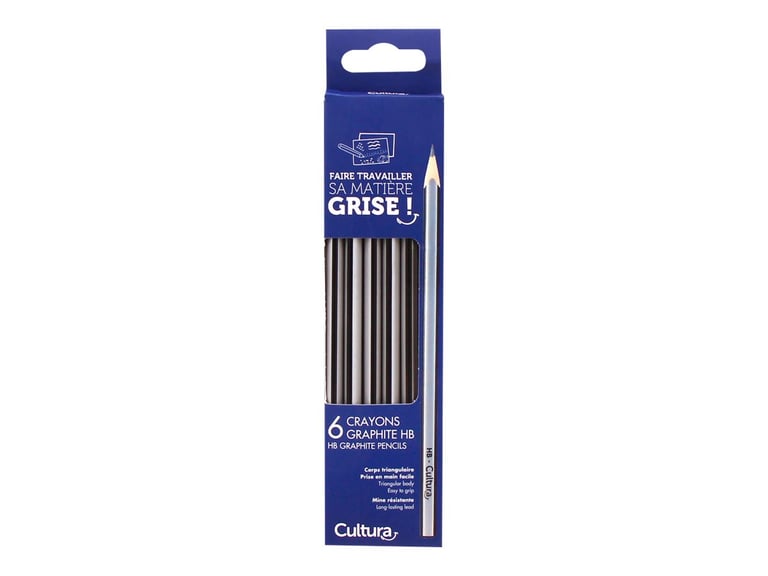 Lot de 6 crayons à papier Forme triangulaire Mine HB Cultura — free download