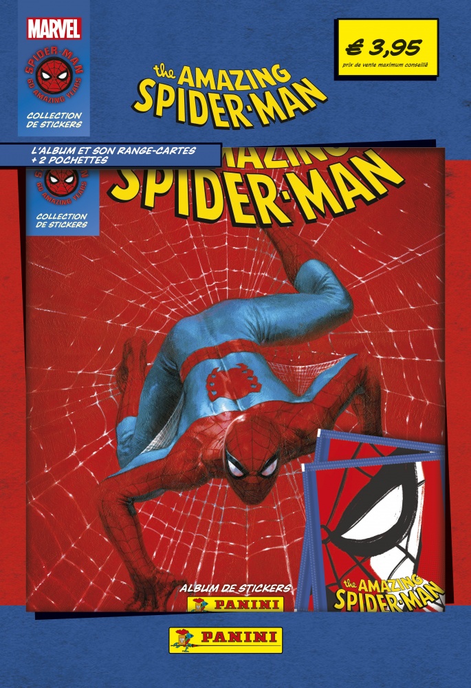 Spiderman 60e anniversaire, album + range cartes - Stickers Panini - Jeux de  récré | Cultura