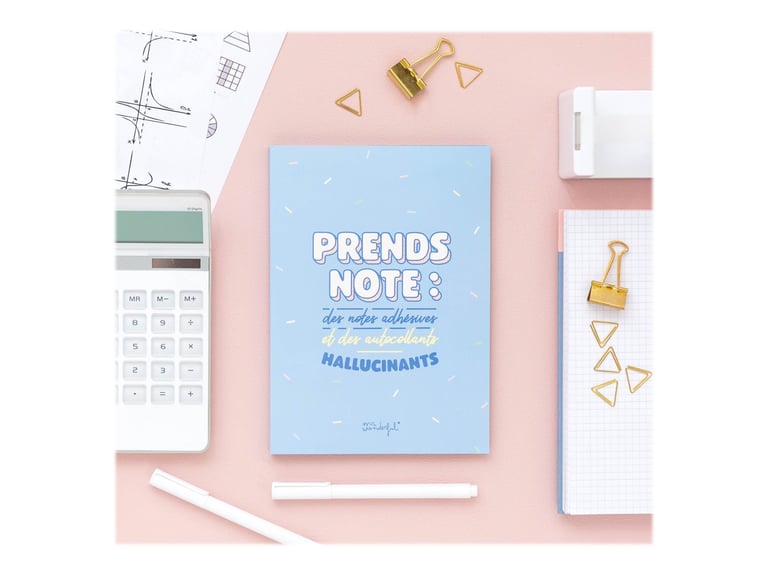Wondefull Note Carnet de bloc-notes adhésives - Multi format - Mr Wonderful - 5 x 70 ...