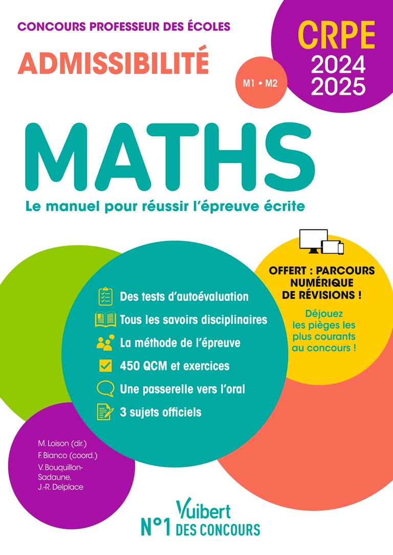 Maths CRPE 20242025 Epreuve écrite d'admissibilité Concours