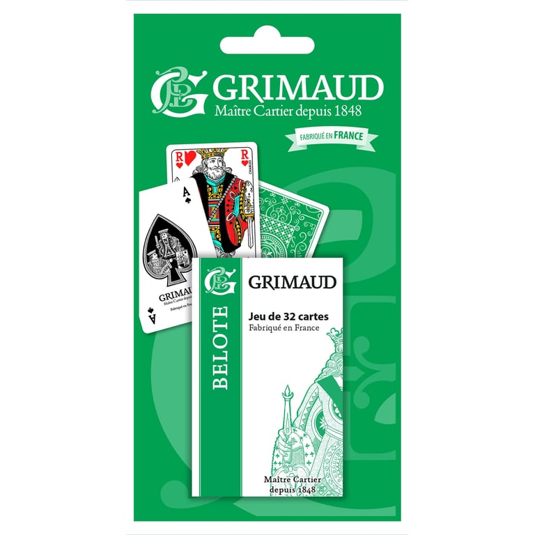 Coffret Bridge Grimaud Expert en cuir noir - 2 jeux de 54 cartes