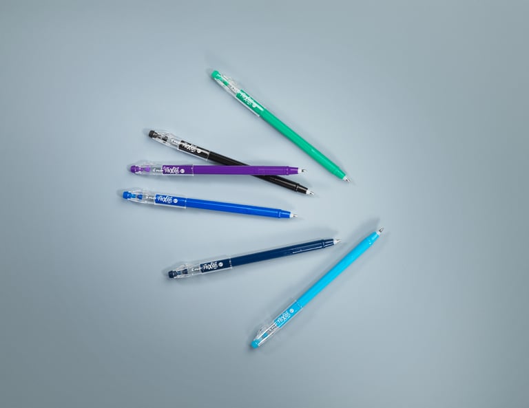 Pilot FriXion - Lot De 2 Étuis De 6 Recharges Effaçables Bleu Pointe Moyenne 0.7 Mm – Pour Stylo FriXion Ball Et Clicker