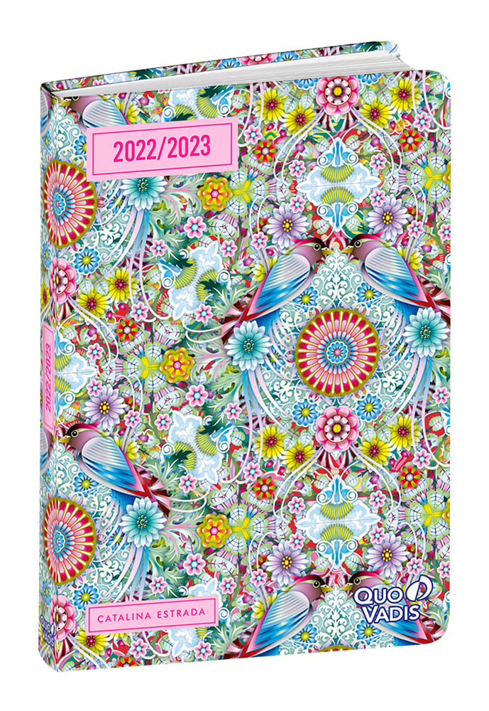 EUROTEXTAGENDA ML Catalina Estrada - Oiseaux - 12x17 Cm - Journalier - 12 Mois De Août à Juillet - Quo Vadis Pas Cher | Bureau Vallée
