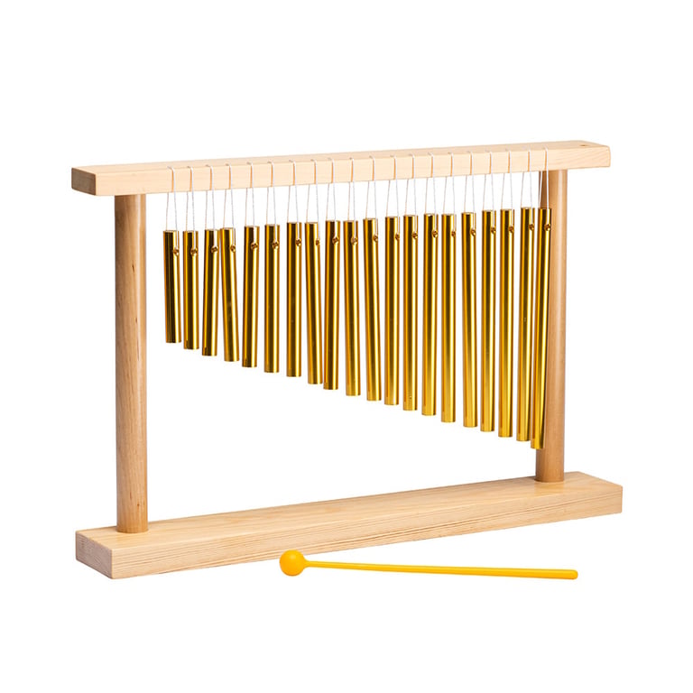 Chimes de table, avec support en bois + 1 mailloche Fuzeau