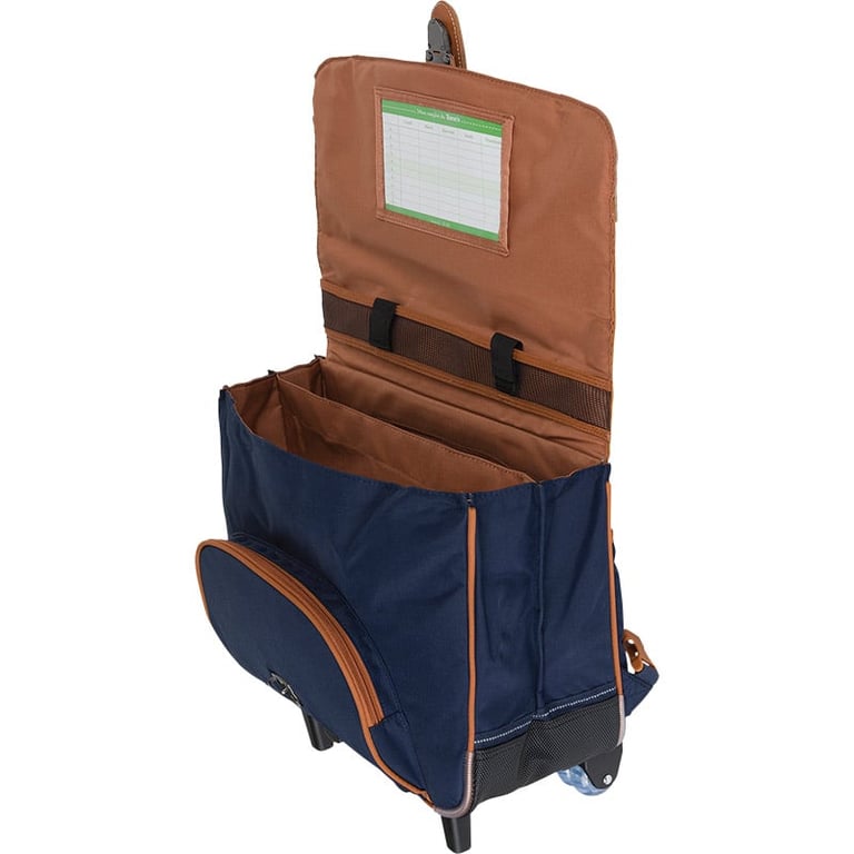 Cartable à Roulettes Tann's Leila - Bleu - Dimensions 38x29x15 Cm - Synthétique - Neuf Avec étiquettes