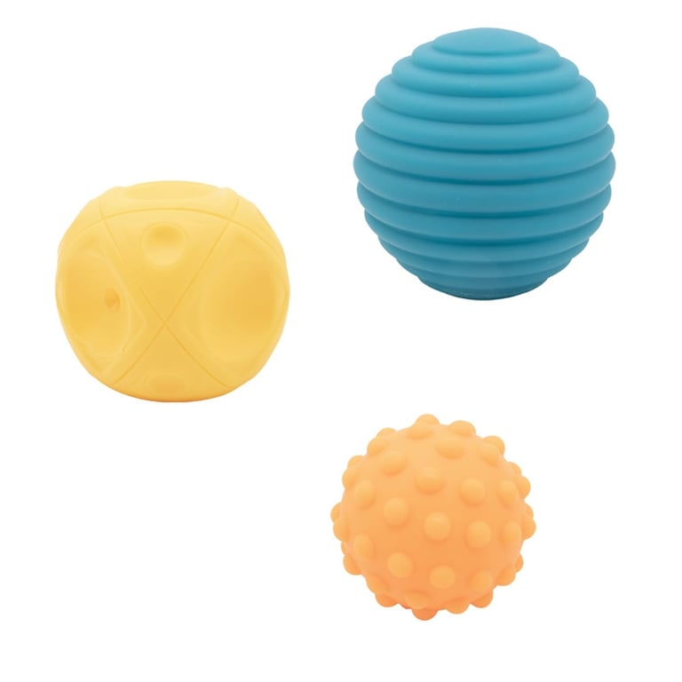 Atyhao Balles sensorielles 6 Pcs Balles texturées Douces Set Senses Touching Training Balles colorées pour bébés pour bébés 3 Mois et Plus 