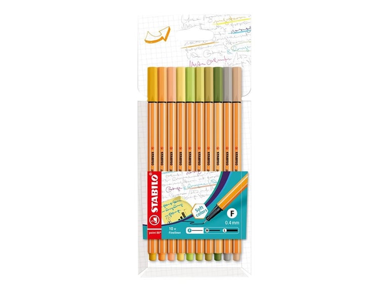 Pack de 10 feutres fins - coloris assortis  mm - Stabilo - Stylos  Feutre - Stylos | Cultura