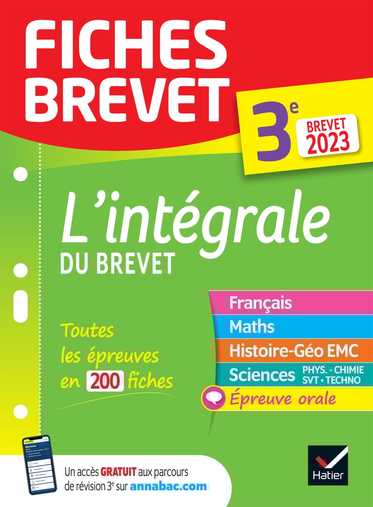 Fiche De Revision Brevet Gratuite Fiches brevet L'intégrale 3e Brevet 2023 - toutes les matières : Collectif  - 9782401089327 | Cultura
