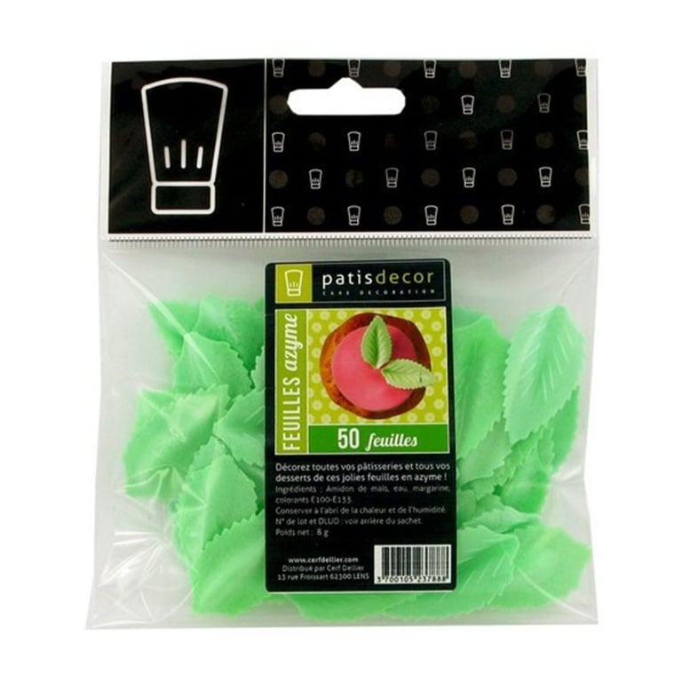 24 Feuilles Vertes En Papier Azyme Comestible - Décoration Pour Gâteaux, Cupcakes, Pâtisseries - 5