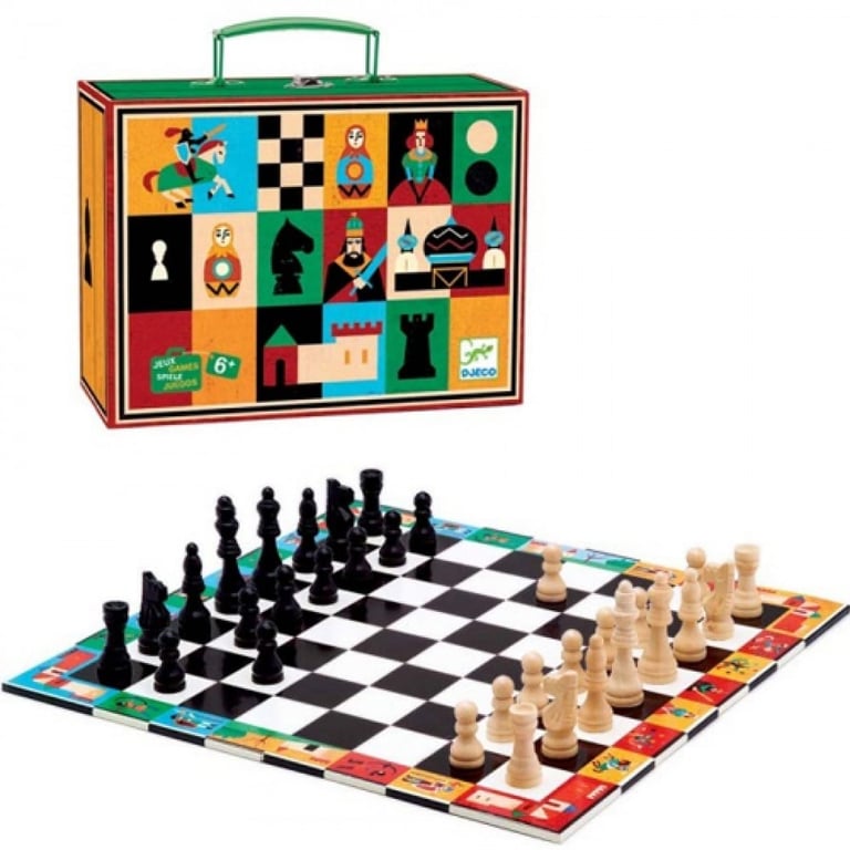 Malette de 2 jeux de société - Echecs et Dames - Djeco - Jeux d'échecs ...
