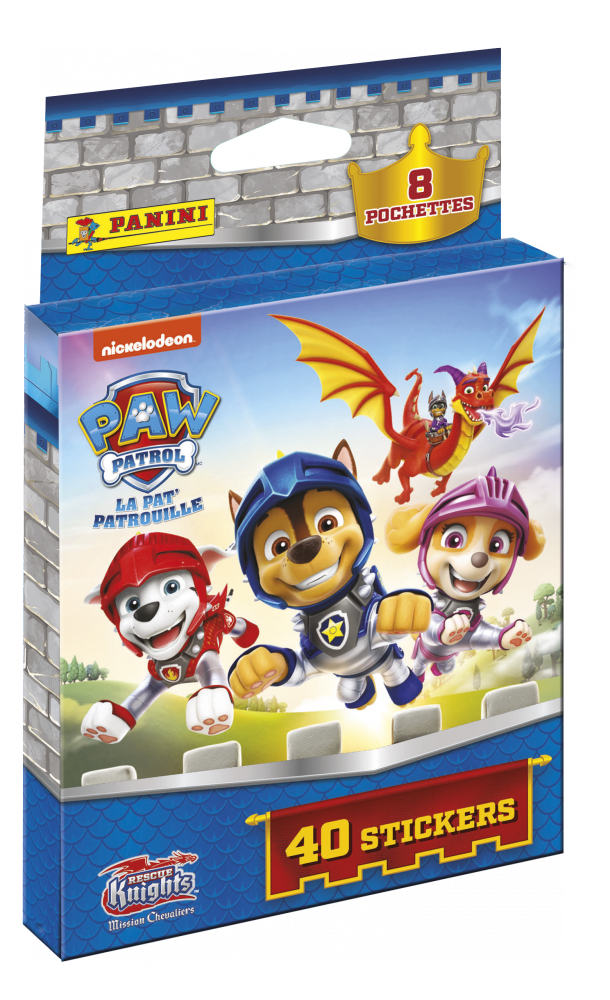 Panini LA PAT'PATROUILLE - Blister 8 Pochettes De Stickers (40 Stickers) - Collection NOS Plus Belles Aventures