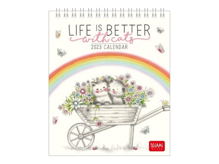 Calendrier 2023 12 X 145 Cm Legami Life Is Better With Cats Calendriers Agendas 3863