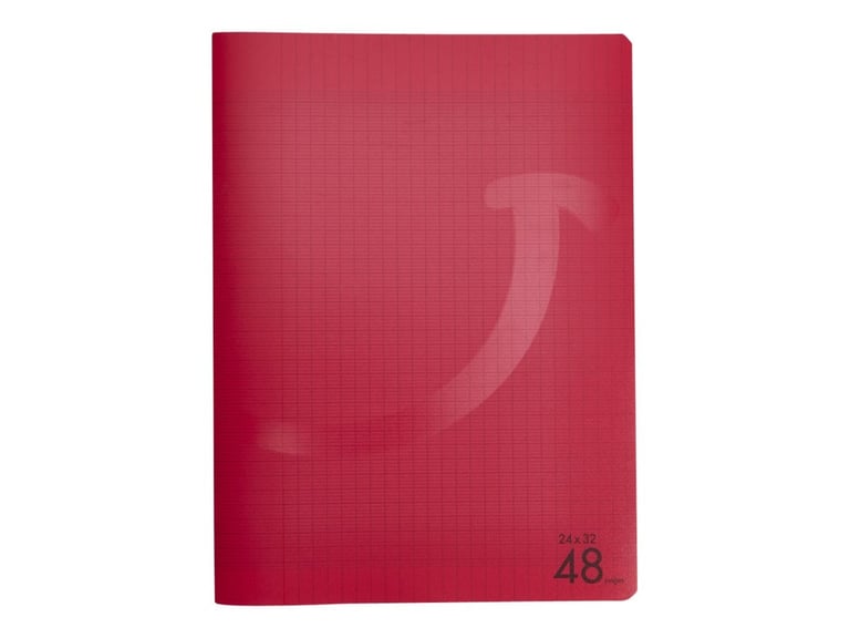 Cahier - 24 x 32 cm - 48 pages grands carreaux - Rouge - Cultura