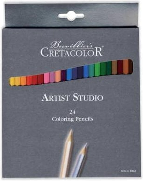 Cretacolor Lot de 24 crayons aquarelle en bois 