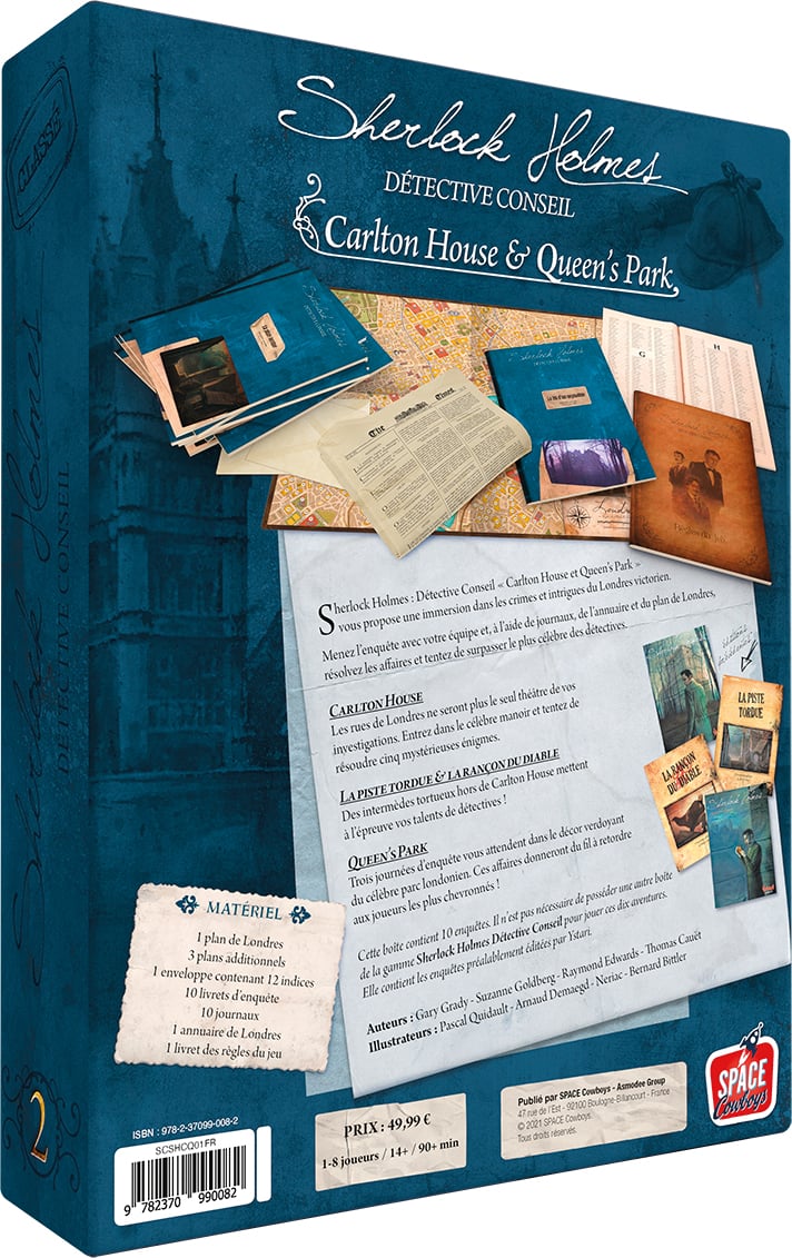 Space Cowboys Sherlock Holmes Detective Tip: Carlton House & Queen's Park – Asmodee – Board Game – Investigative Game