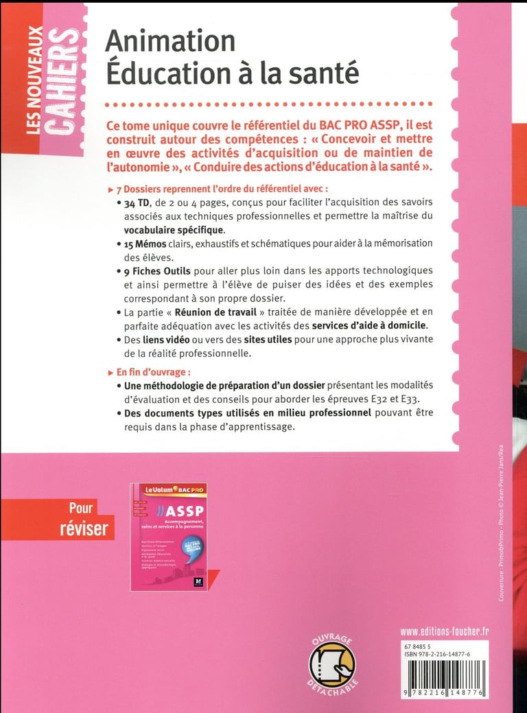 Dossier D education A La Santé Assp Exemple Les nouveaux cahiers - animation éducation à la santé - 2de, 1re, terminale  bac pro assp - manuel de l'élève (édition 2018) : Véronique Maillet -  2216148776 - Manuels scolaires | Cultura