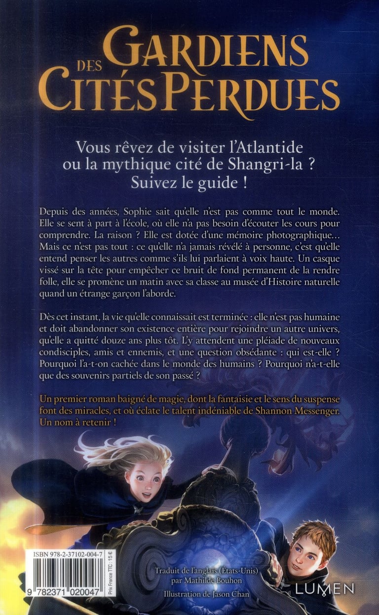 Les Gardiens De La Cite Perdue Gardiens des cites perdues t.1 : Shannon Messenger - 2371020044 - Romans  pour enfants dès 9 ans - Livres pour enfants dès 9 ans | Cultura