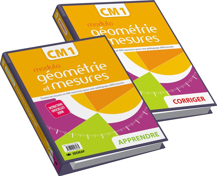 Modulo géometrie - cm1 - lot classeur apprendre avec classeur corriger