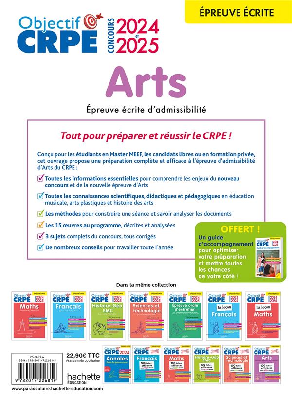 Objectif CRPE : Arts - épreuve écrite D'admissibilité (édition 2024/ ...