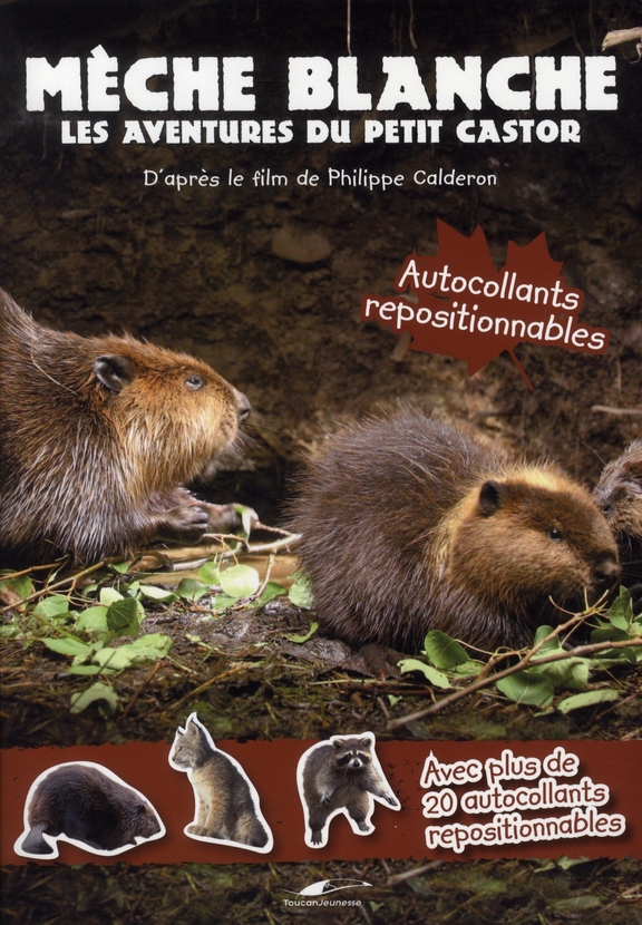 Mècheblanche les aventures du petit castor autocollants