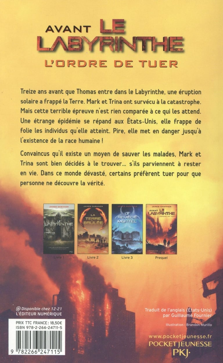 Labyrinthe 4 Film Date De Sortie L'épreuve t.4 - avant le labyrinthe - l'ordre de tuer : James Dashner -  2266247115 - Romans - Livres dès 12 ans - Livres pour enfants dès 12 ans |  Cultura