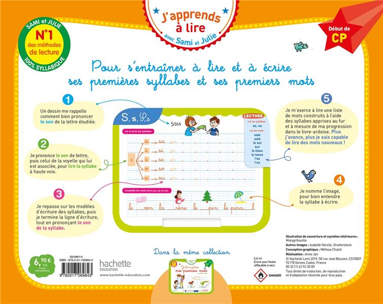 J'apprends à lire avec sami et julie - je lis et j'écris mes premières