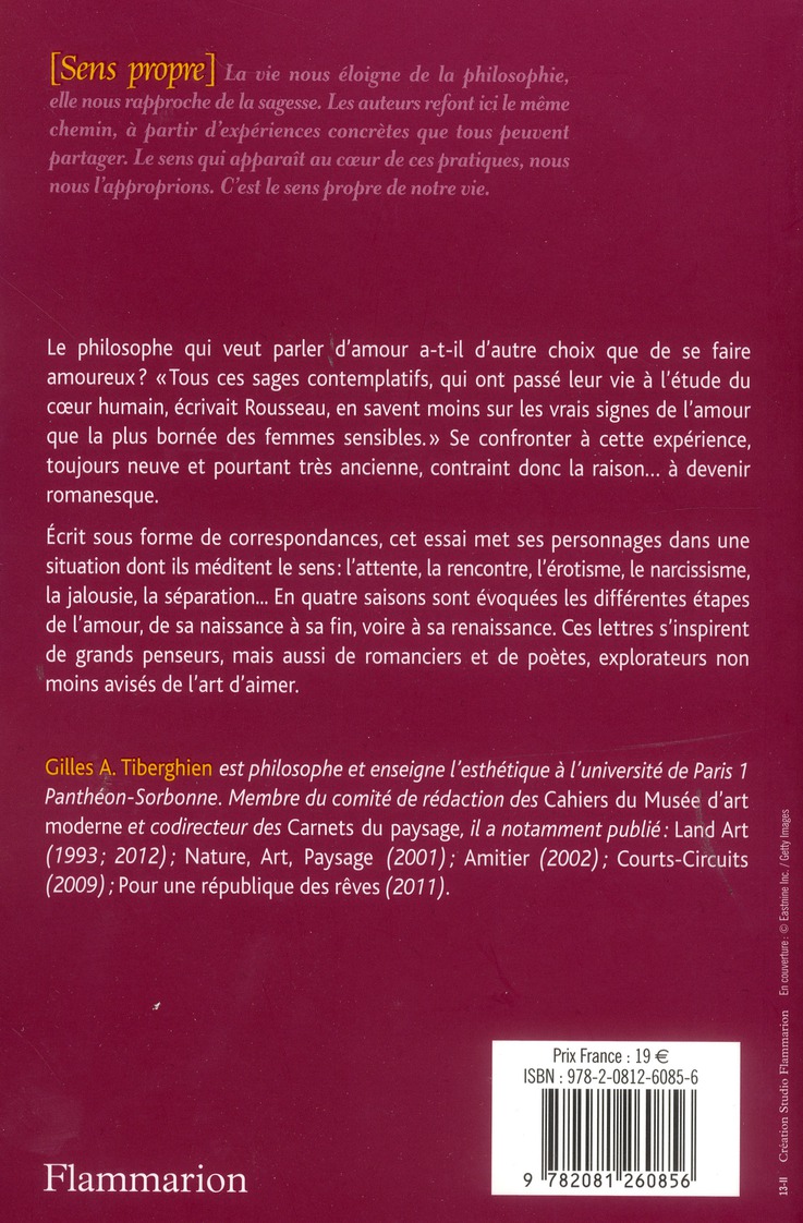 Ecrivit Sur Un Site En Ligne 6 Lettres Aimer - une histoire sans fin : Gilles A. Tiberghien - 2081260859 - Textes  et Essais - Philosophie - Sciences Humaines | Cultura