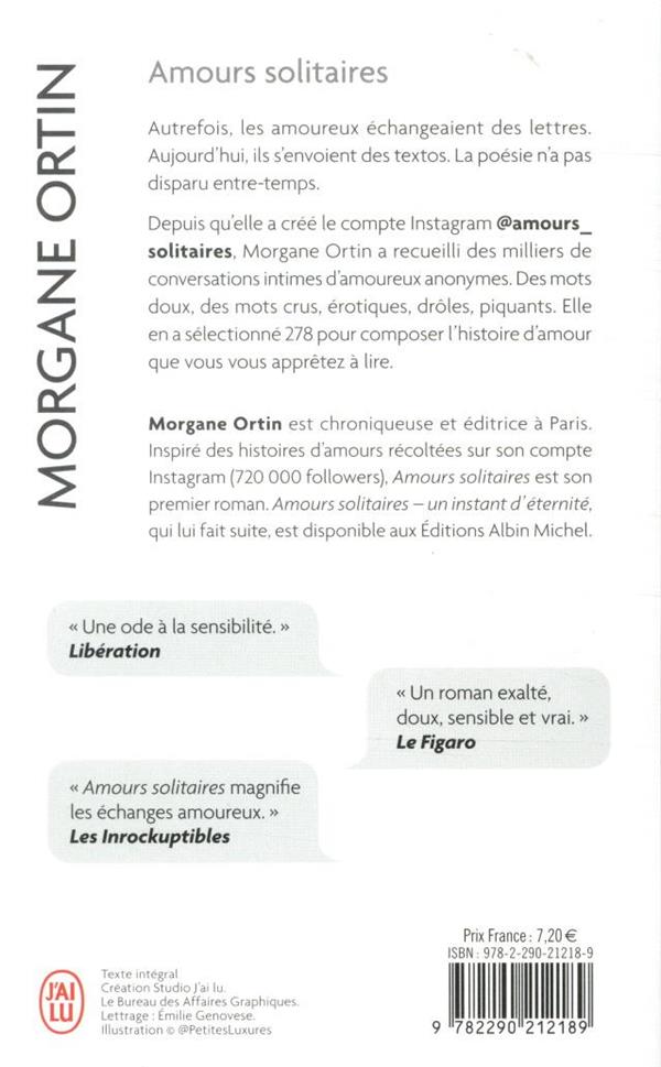 Amours Solitaires Morgane Ortin Livres De Poche Cultura