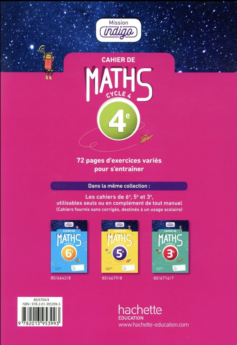 Mission Indigo 4ème Manuel En Ligne Mission indigo - cahier de maths - 4e (édition 2017) : Collectif -  2013953992 - Manuels scolaires | Cultura