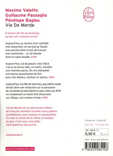 Vie De Merde - 225308512X - Livres De Poche | Cultura