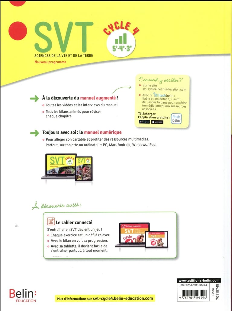 Svt Cycle 4 Livre De L élève édition 2017 Collectif 270119749x Manuels Scolaires