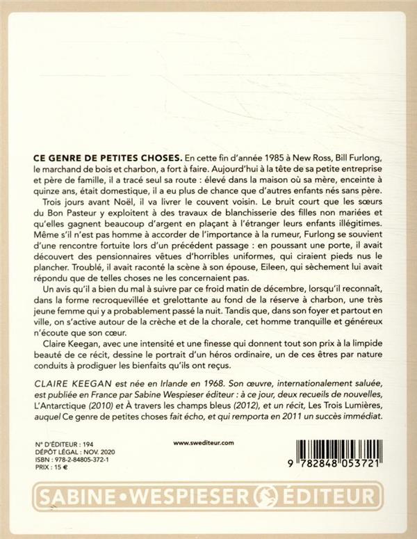 Ce genre de petites choses Claire Keegan 2848053720 Cultura