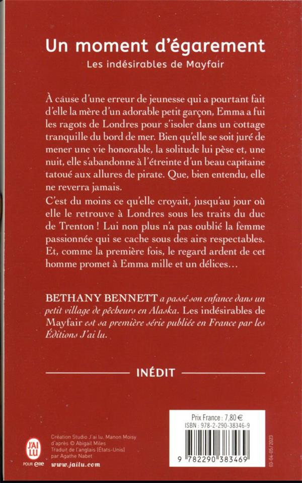 Les indésirables de Mayfair : les indesirables de mayfair - t03 - un moment  d'egarement : Bethany Bennett - 2290383465 | Cultura