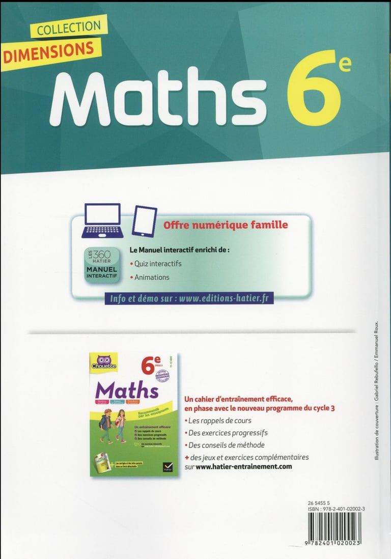Manuel De Maths 6ème Hatier Corrigé DIMENSIONS : mathématiques - 6ème - manuel de l'élève (édition 2016) :  Stéphane Agnel - 2401020020 - Manuels scolaires | Cultura