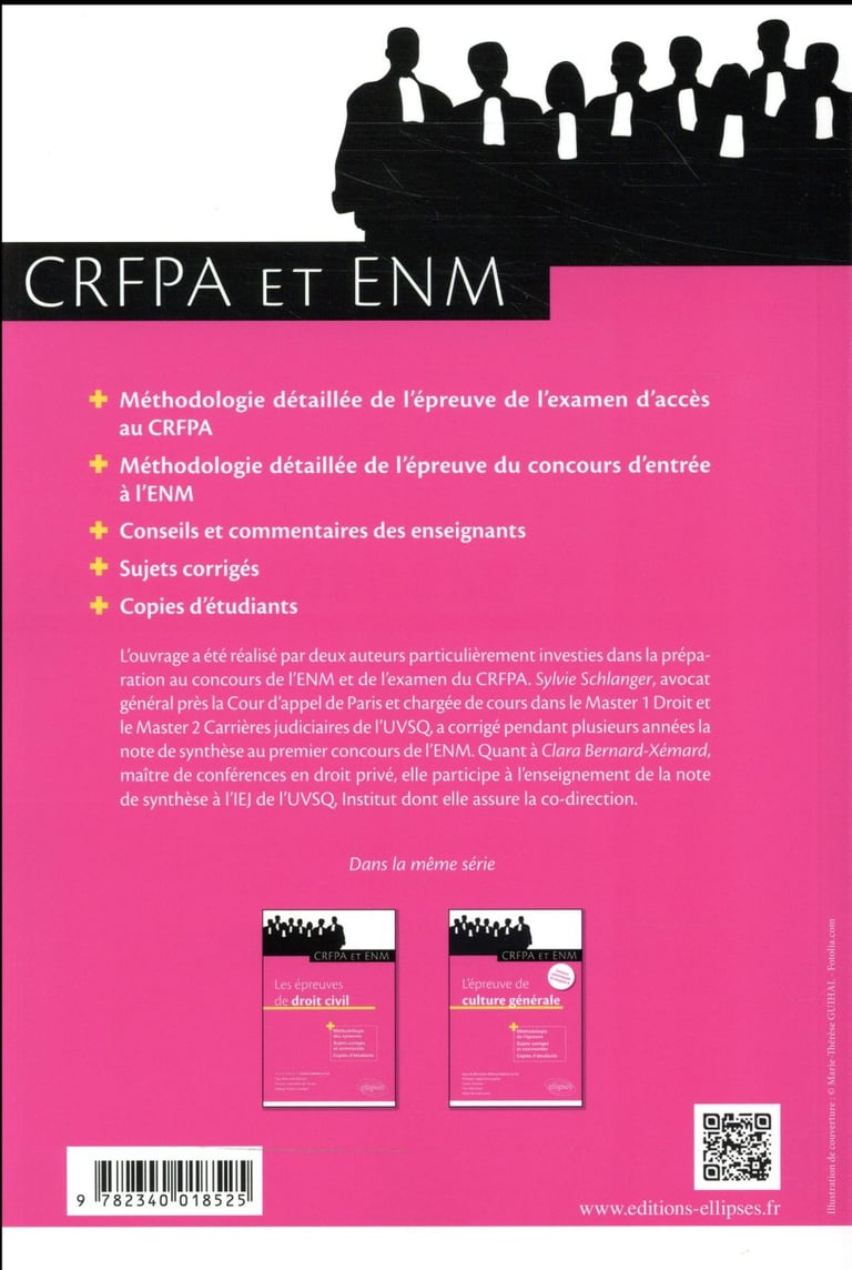 L Epreuve De Note De Synthese Crfpa Et Enm Methodologie De L Epreuve Sujets Corriges Et Commentes Copies D Etudiants Clara Bernard Xemard Sylvie Schlanger 2340018528 Cultura