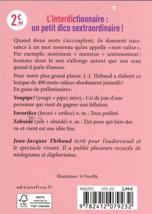 L Interdictionnaire Lexique Humoristique De L Amour Et Du Sexe Jean Jacques Thibaud Livres De Poche Cultura