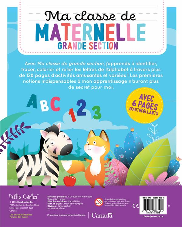 Ma classe de maternelle : grande section : Collectif - 1773883569 ...
