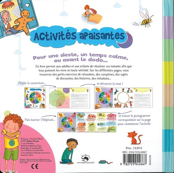 Activites Apaisantes Pour Une Sieste Un Temps Calme Ou Avant Le Dodo Amandine Wanert Livres Pour Enfants Des 3 Ans Cultura