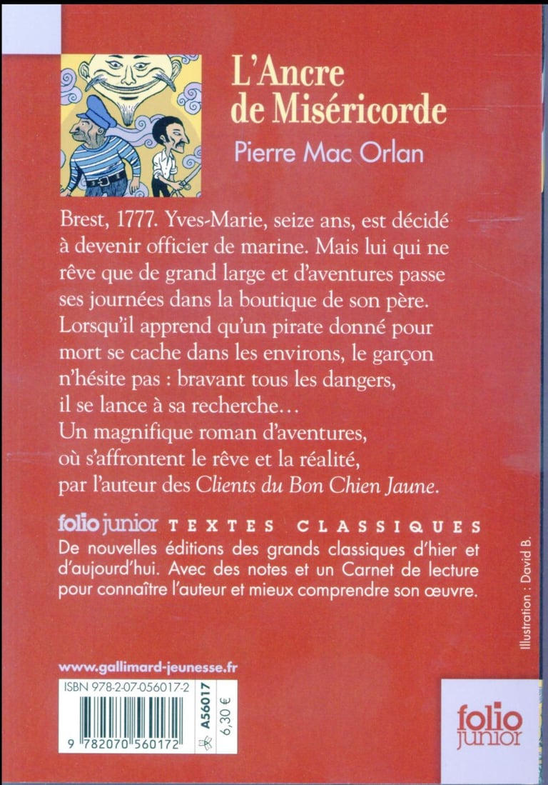 L Ancre De Miséricorde Pierre Mac Orlan L'ancre de miséricorde : Pierre Mac Orlan - 2070560171 - Romans pour  enfants dès 9 ans - Livres pour enfants dès 9 ans | Cultura
