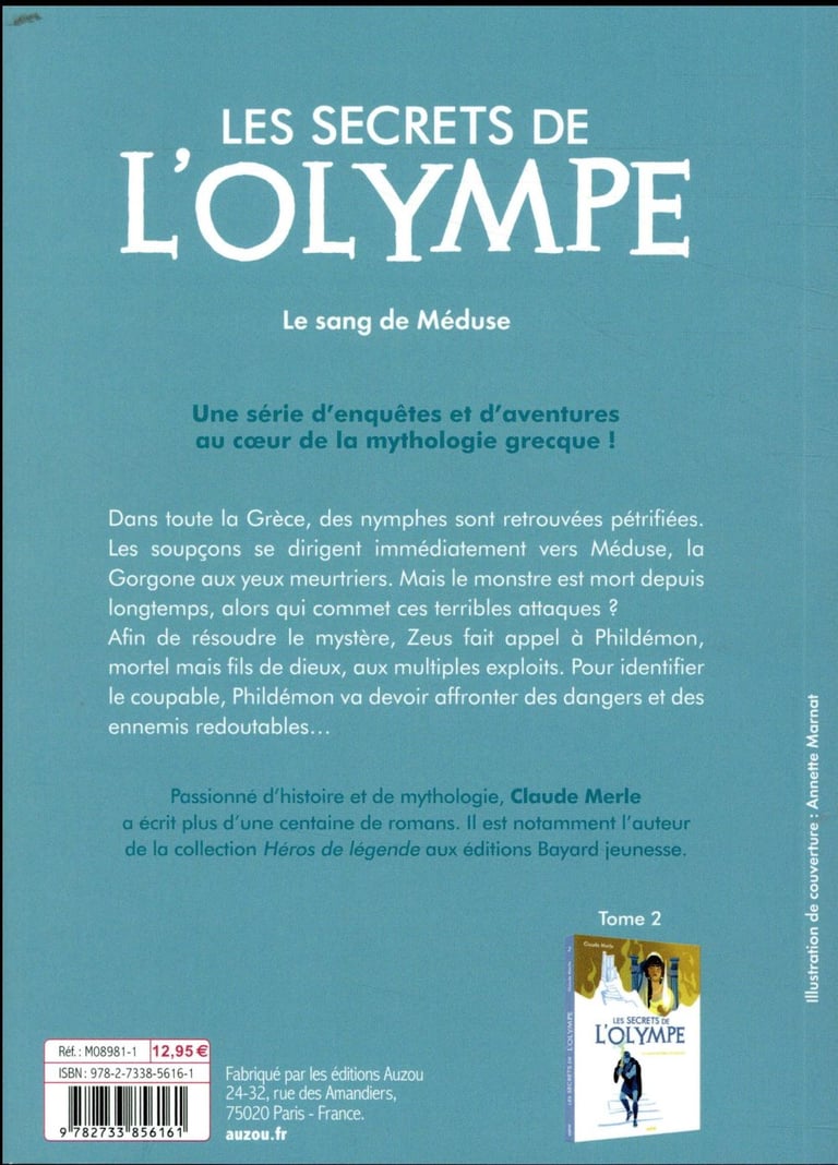 Les Secrets De Lolympe T 1 Le Sang De Méduse Claude Merle