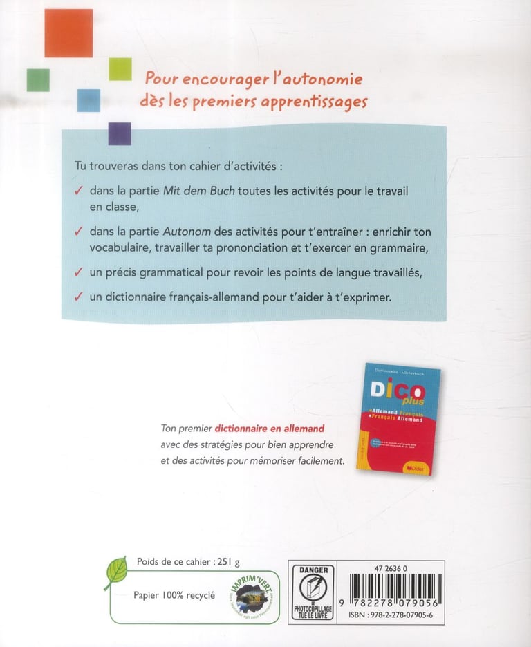 Spontan 1 Neu Palier 1 1re Année Cahier D Activités