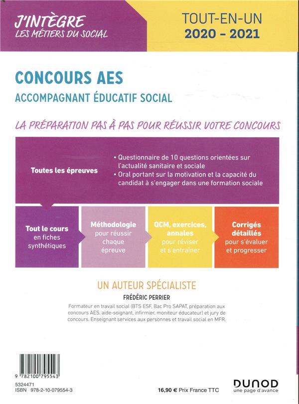 Concours Aes Accompagnant éducatif Social Tout En Un édition 20202021 Frédéric Perrier 2476