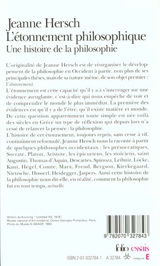Folio. Essais Une histoire de la philosophie A32784 L'étonnement philosophique 